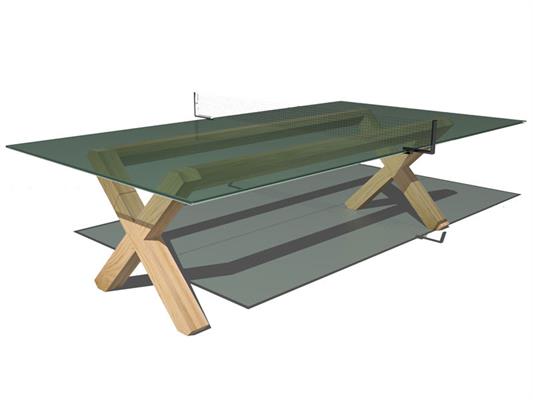 Venom Cobra Glass Table Tennis Table