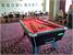 Supreme Winner Pool Table in Black Pearl Finish with Red Cloth - Installation Picture