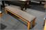 Signature Upholstered Pool Table Bench - Oak - Top View