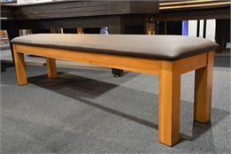 Signature Upholstered Pool Table Bench - Oak