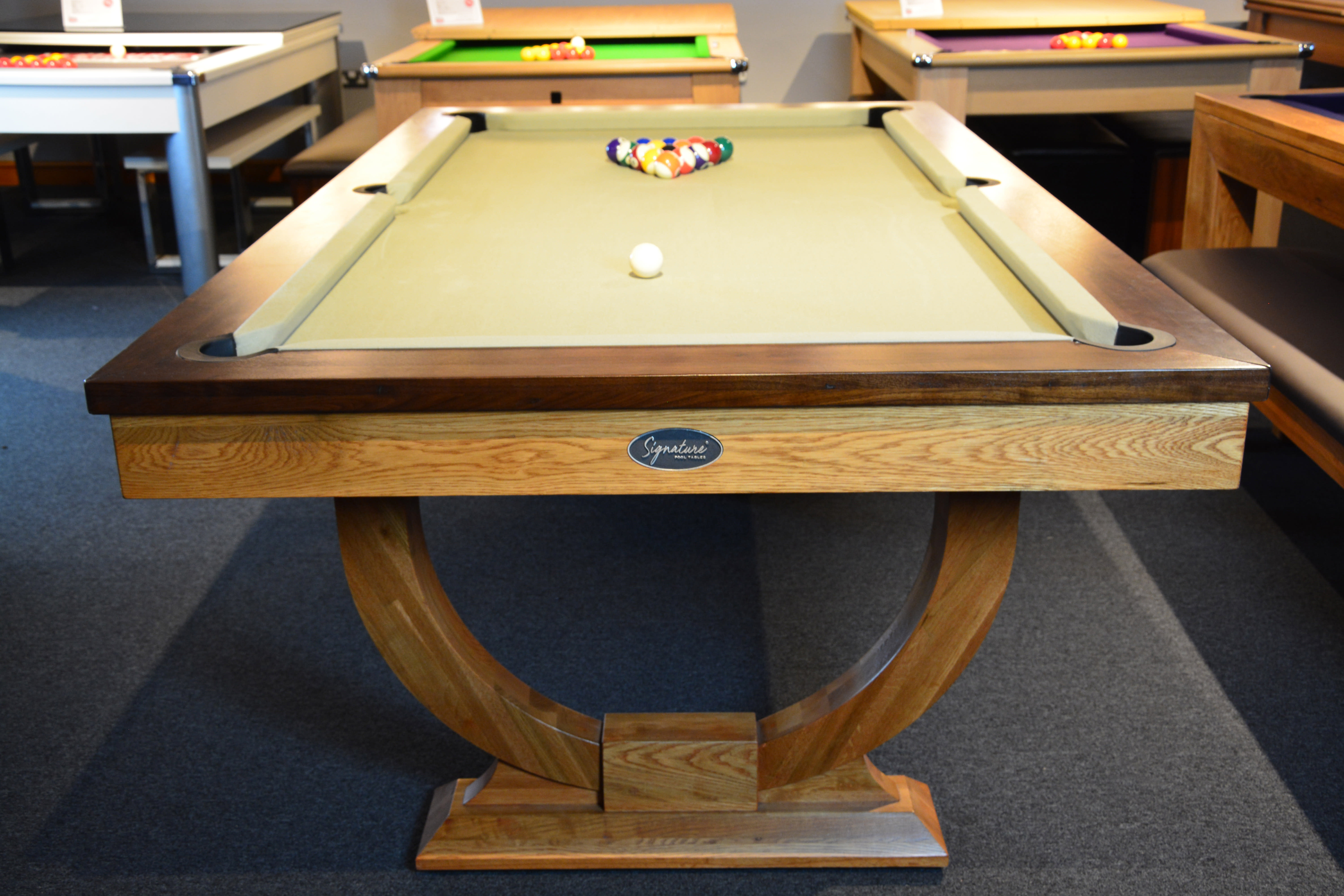 Signature Huntsman Oak and Walnut Pool Dining Table 7ft Free