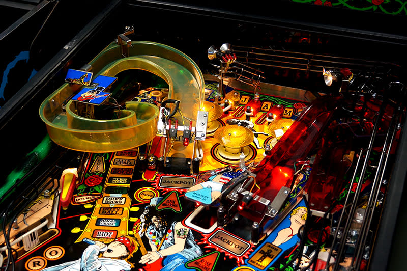 Guns N' Roses Pinball Machine - Upper Playfield