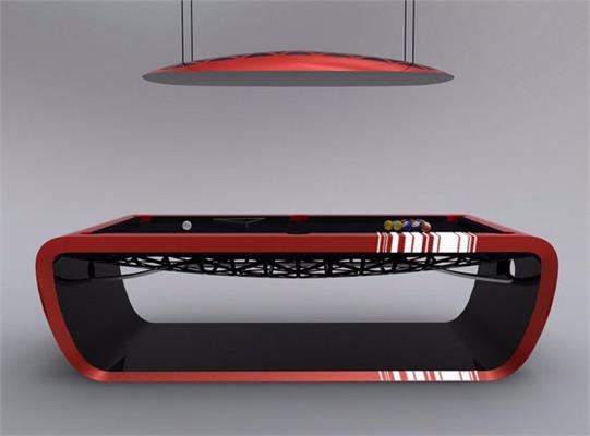 Toulet Blacklight Luxury Pool Tables - Red