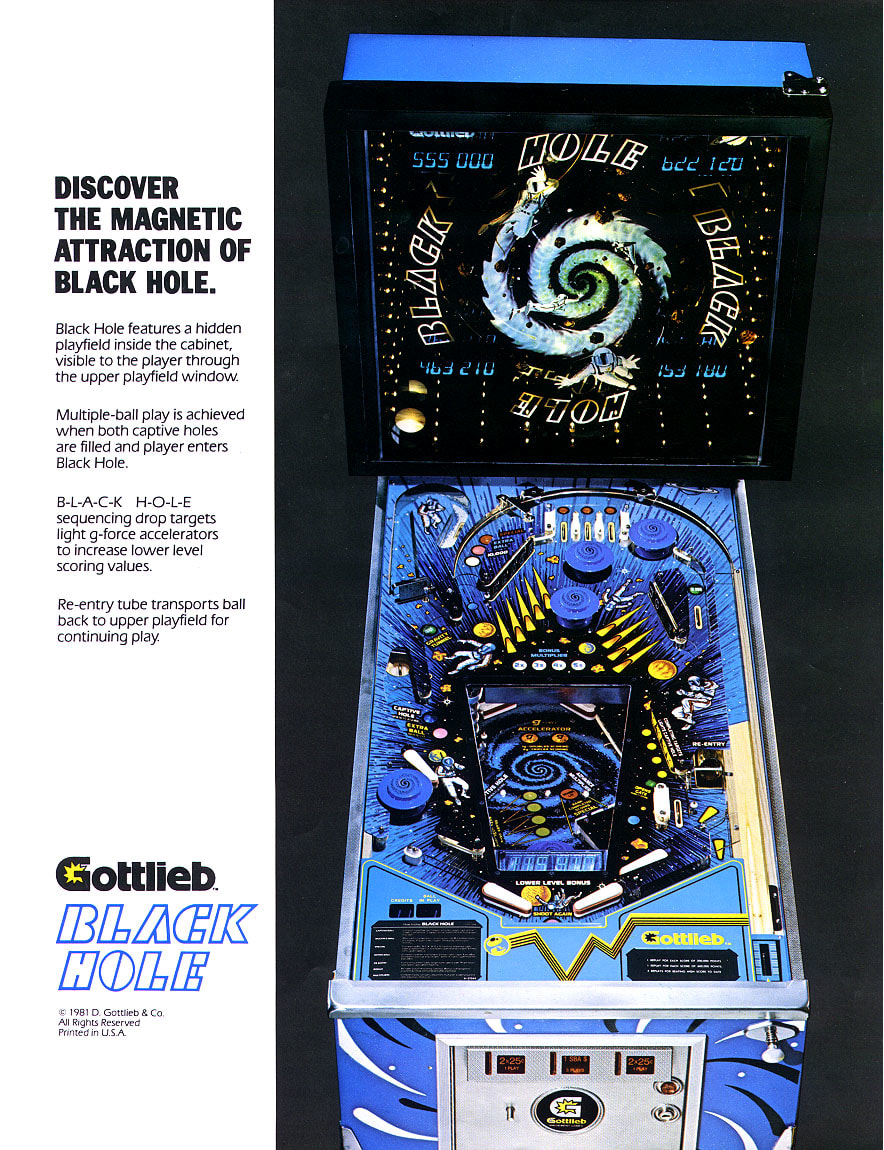 Black Hole Pinball Machine Flyer