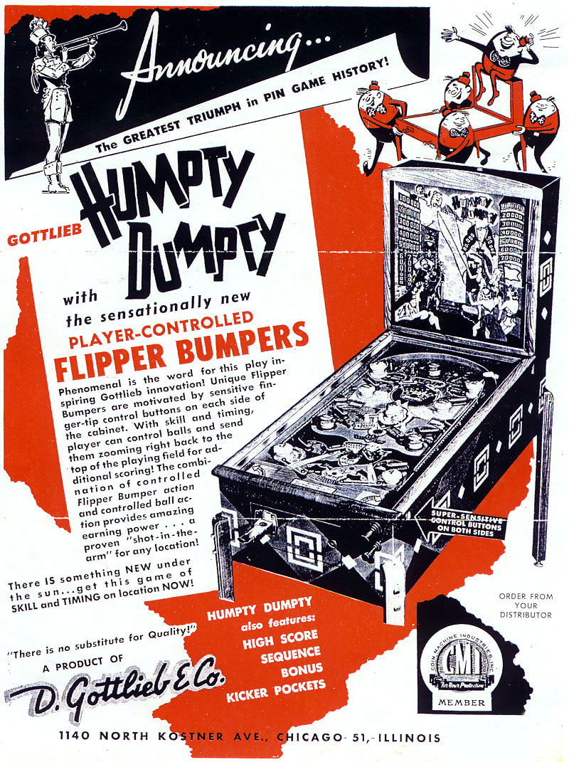 Humpty Dumpty Pinball Machine - Flyer