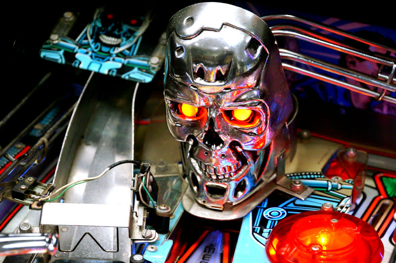 Terminator 2 Pinball Machine - T800 Skull