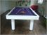 Longoni Elegant White Pool Table with Purple Cloth 4
