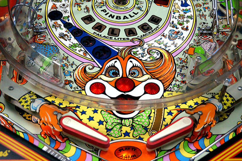Hurricane Pinball Machine - Clown Artwork