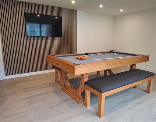 Signature Huntsman Solid Oak Pool Dining Table: 6ft, 7ft