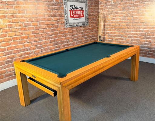 Signature Anderson Pool Dining Table - Oak Finish, 7ft: Warehouse Clearance