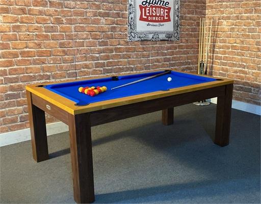Signature Chester Oak and Walnut Wood Pool Dining Table - 6ft: Warehouse Clearance