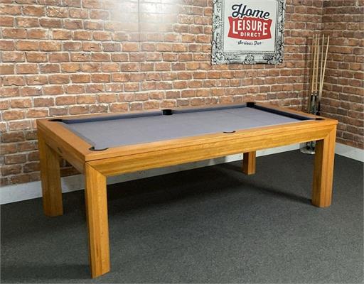 Signature Anderson Pool Dining Table - Oak Finish, 7ft: Warehouse Clearance