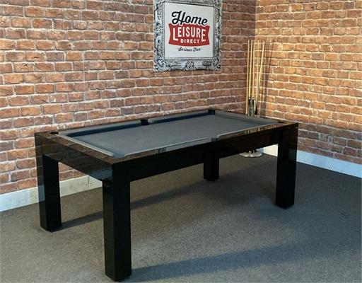 Signature Hawkes Pool Dining Table - High Gloss Black, 6ft: Warehouse Clearance