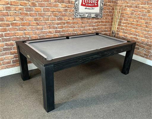 Signature Chester Black Oak Solid Wood Pool Dining Table - 7ft: Warehouse Clearance