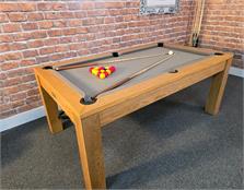 Signature Chester Solid Wood Oak Pool Dining Table: Warehouse Clearance