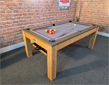Signature Chester Oak Solid Wood Pool Dining Table 6ft: Warehouse Clearance