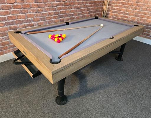 Signature McQueen Silver Mist Pool Dining Table - 7ft: Warehouse Clearance