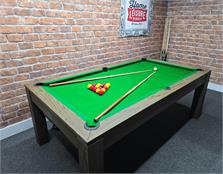 Signature Chester Silver Mist Wood Pool Dining Table 7ft: Warehouse Clearance