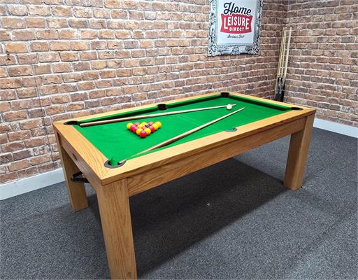 Signature Chester Oak Solid Wood Pool Table - 6ft: Warehouse Clearance