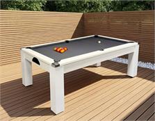 Fusion Outdoor Pool Dining Table: White Finish - 7ft