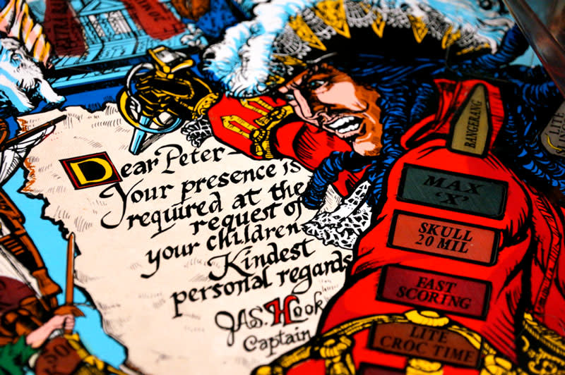 Hook Pinball Machine - Playfield Artwork
