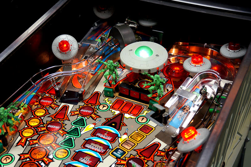 Attack From Mars Pinball Machine - Upper Playfield