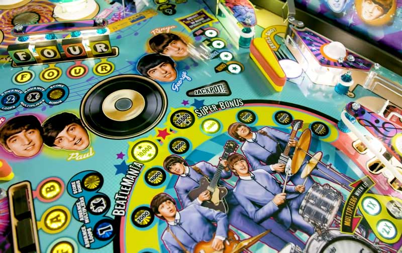 Stern Beatles Pinball Upper Playfield