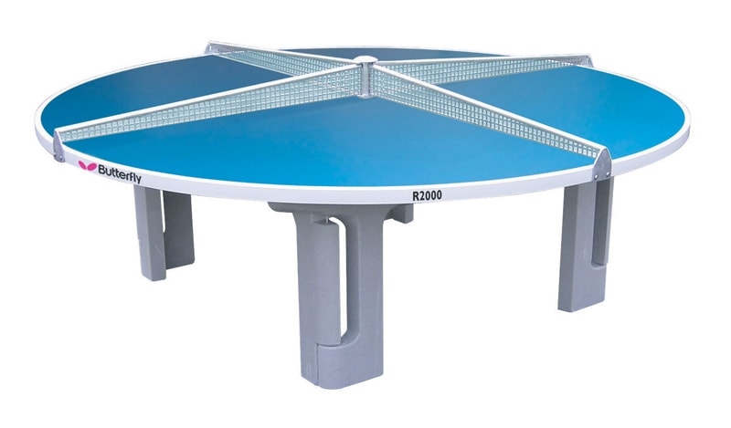 Butterfly R2000 Round Concrete Outdoor Table Tennis Table - Blue