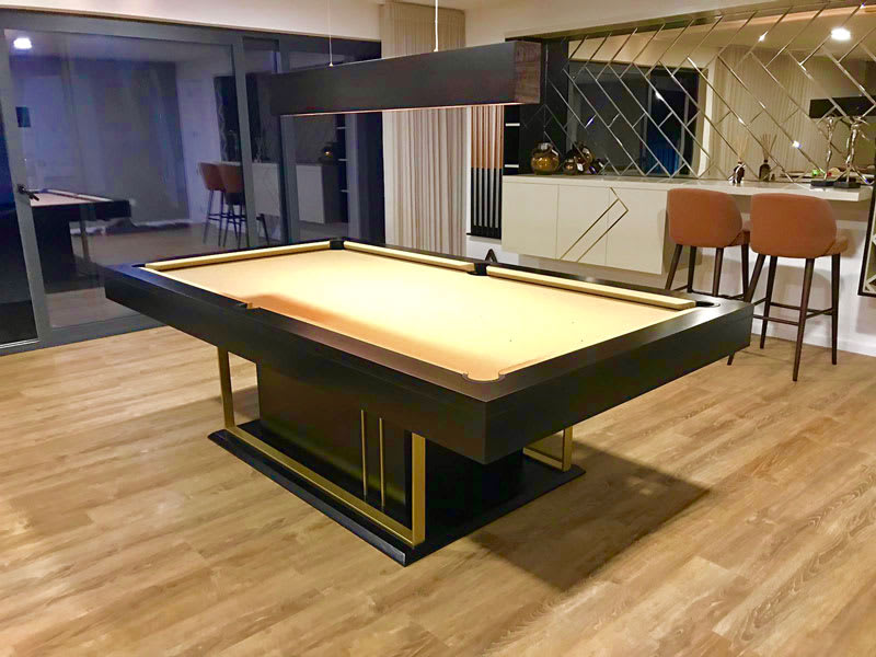 Bilhares Europa London Pool Table Black with Camel Cloth