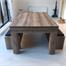 Duo Milano Rustic Oak Pool Table with Benches and Hard Top - End