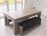 Duo Milano Rustic Oak Pool Table with Benches and Hard Top