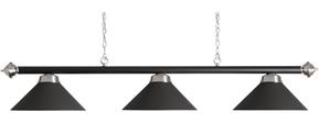 Buffalo Matt Black Pool Lamp & Silver Fittings