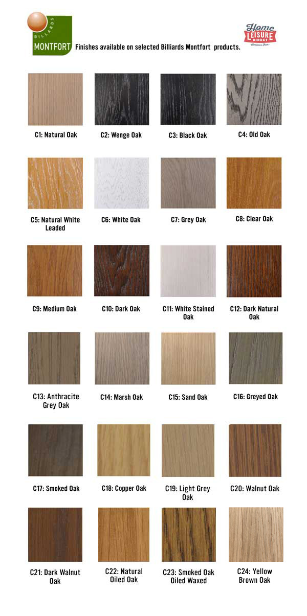 Billiards Montfort Finish Samples Card C - 600px