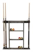 Buffalo Deluxe 6 Cue Wall Rack - Grey
