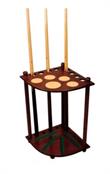 Mahogany Coloured Deluxe Corner Stand - 10 Cues