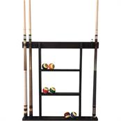 Buffalo Deluxe 6 Cue Wall Rack - Black