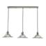 Hadano 3 Light Suspension Antique Chrome With Flared Glass Shades