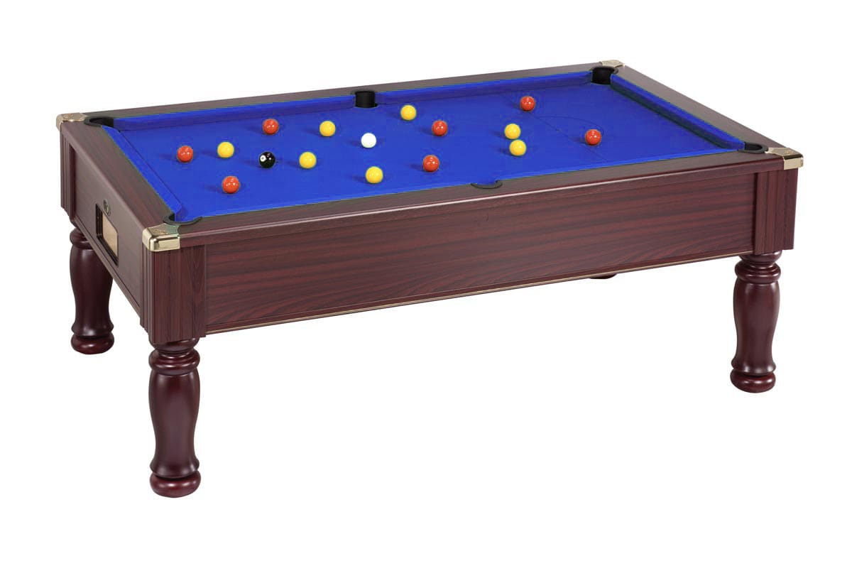 Monarch Pool Table: Mahogany - Blue cloth