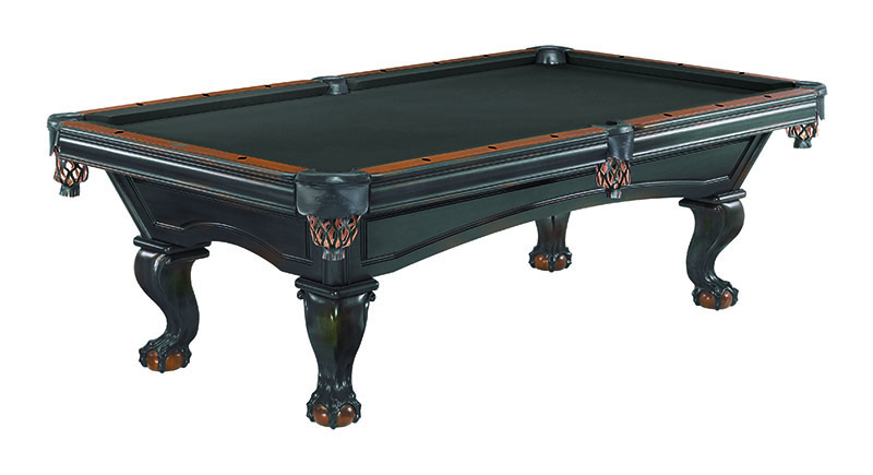 Brunswick Glenwood American Pool Table - Black and Chestnut with Talon Ball and Claw Legs