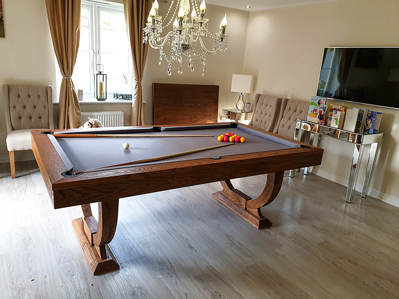 Signature Huntsman Pool Dining Table Smart Silver Cloth (customer installation)