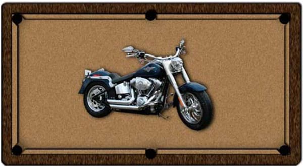 Custom Harley Davidson Pool Cloth - Tan