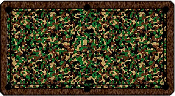 Camouflage Green Pool Table Cloth
