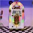 Rock-Ola Elvis White Bubbler CD Jukebox - Diner Setting