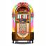 Rock-Ola Walnut Bubbler 45 RPM Vinyl Jukebox