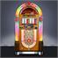 Rock-Ola Walnut Bubbler 45 RPM Vinyl Jukebox - With Background