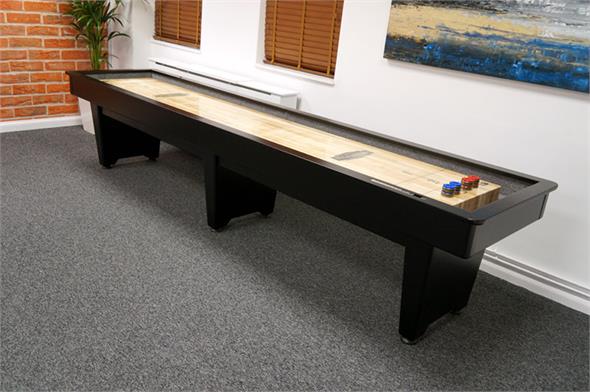 Signature Byron Shuffleboard Table in Black - 12ft, 14ft, 16ft