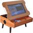 ArcadePro Triton Coffee Table Arcade Machine In Natural Wood - Left (Screen Up)