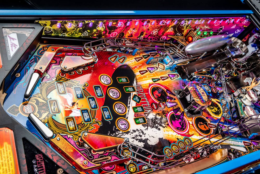 Led Zeppelin LE Pinball Machine - Playfield View