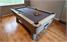 Supreme Winner Pool Table in Concrete Finish with Grey Cloth - Installation Picture