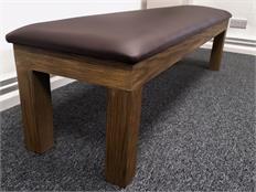 Signature Upholstered Pool Table Bench - Silver Mist